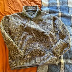Patagonia Vintage Synchilla quarter button pullover sweater size medium